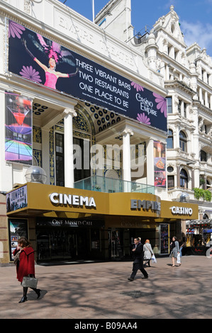 Cinéma Empire casino et Leicester Square Londres West End Banque D'Images