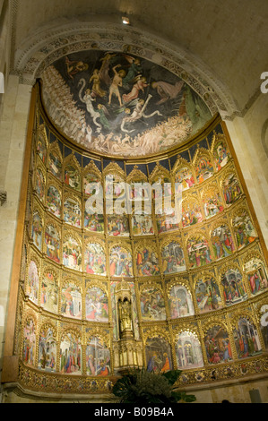 Autel de la vieille cathédrale de Salamanque Banque D'Images