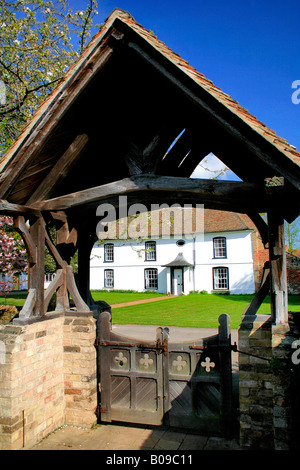 La Lych Gate église St Margaret s'abbés Cambridgeshire Angleterre Grande-bretagne Hemmingford UK Banque D'Images