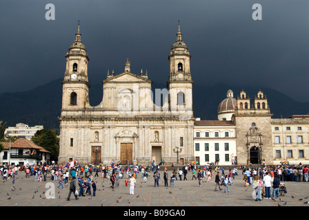 La cathédrale principale sur la Place Bolivar de Bogota Colombie Banque D'Images