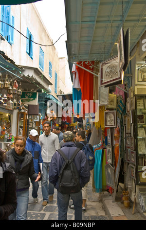 Souk à Tunis Tunisie Banque D'Images