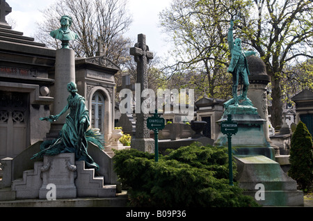 Cimetière du Père Lachaise Paris France Banque D'Images