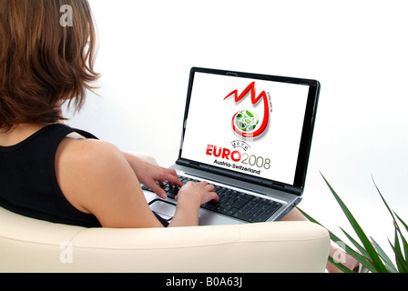 EURO 2008 dans l'internet Banque D'Images