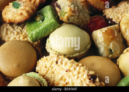 Biscuits assortis, close-up, full frame Banque D'Images