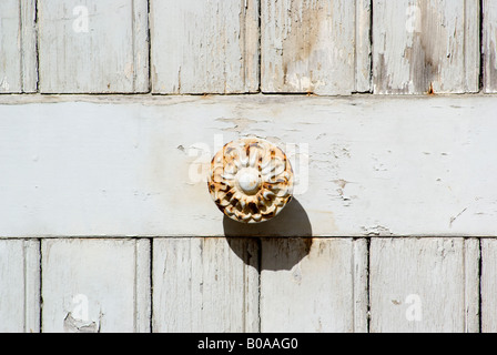 Poignée de porte rouillée Banque D'Images