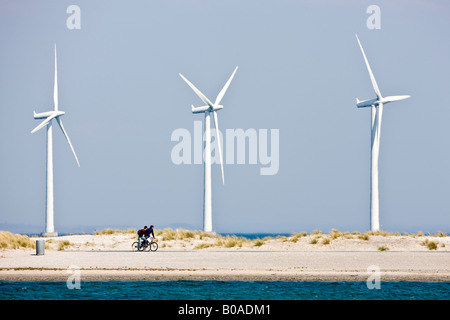 Les éoliennes off-shore au Danemark Banque D'Images