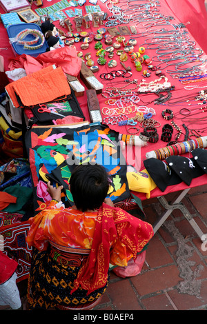 Vues de la ville de Panama le Casco Viejo ou vieille ville et les marchés de rue qui sont là Banque D'Images