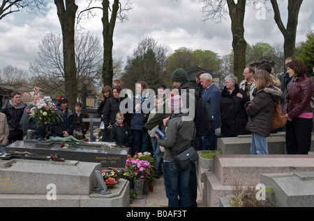 La tombe d'Edith Piaf au cimetière du Père-Lachaise à Paris, France Banque D'Images