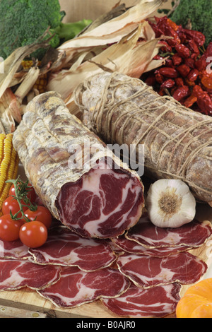 'Italien coppa di Parma' salami Banque D'Images