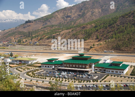 L'Aéroport International de Paro, Bhoutan Banque D'Images