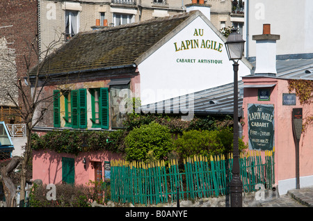 Au Lapin Agile le célèbre cabaret de Montmartre à Paris Banque D'Images