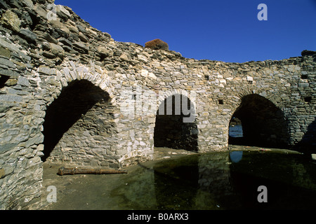 Grèce, Îles Cyclades, Paros, Naoussa, château Banque D'Images