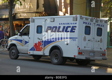 Fourgon de police de Vancouver Banque D'Images