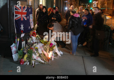 La fin de l'acteur australien Heath Ledger a été retrouvé mort dans son appartement de New York le 22 janvier 2008 Banque D'Images