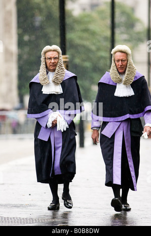 Procession des juges de l'abbaye de Westminster Londres Angleterre Royaume-Uni Banque D'Images