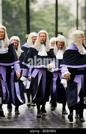 Procession des juges de l'abbaye de Westminster Londres Angleterre Royaume-Uni Banque D'Images