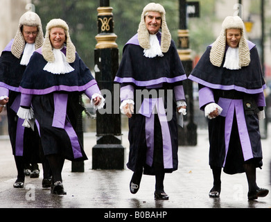 Procession des juges de l'abbaye de Westminster Londres Angleterre Royaume-Uni Banque D'Images