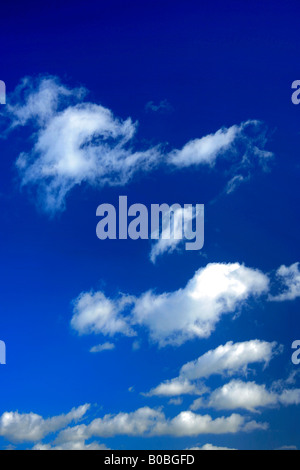 Cumulus Fractus nuages Deep blue sky polarisée UK générique Banque D'Images