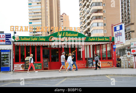 British bar Playa Levante Benidorm espagne Banque D'Images