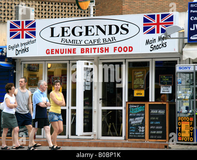 Une résidence typique de la cafe bar Playa Levante Benidorm espagne Banque D'Images