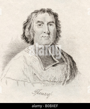 André Hercule, Cardinal de Fleury, évêque de Fréjus, 1653 - 1743. Cardinal français. Banque D'Images