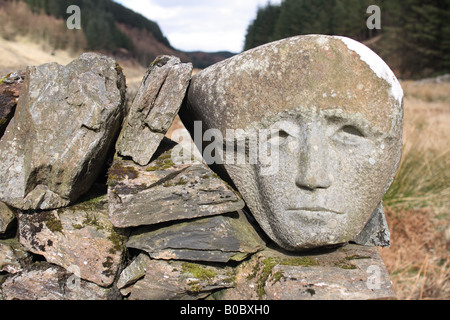 Face au mur en Ecosse Banque D'Images