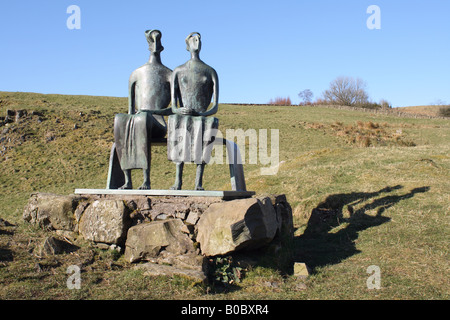 Henry Moore's King et Queen Banque D'Images