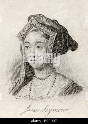 Jane Seymour, 1509-1537. Troisième épouse de Henry VIII d'Angleterre. Tiré du livre Crabbs Historical Dictionary, publié en 1825. Banque D'Images