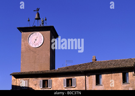 Italie, Ombrie, Orvieto, Torre di Maurizio, tour de l'horloge Banque D'Images