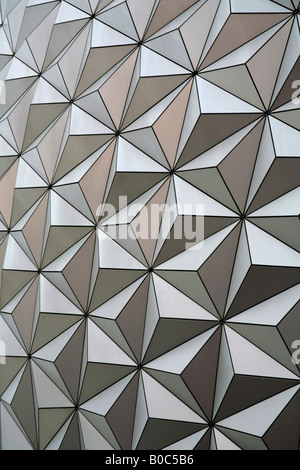 Epcot Center Globe motifs géométriques et de détails. Pour un usage éditorial uniquement. Banque D'Images