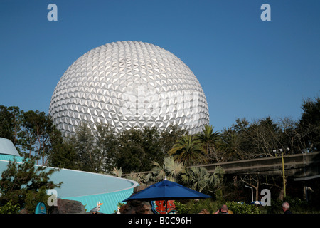 Epcot Center Globe motifs géométriques et de détails. Pour un usage éditorial uniquement. Banque D'Images