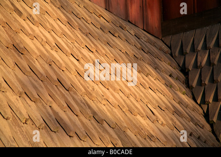 Epcot Center stand la Norvège avec un style viking sur son toit construction Banque D'Images