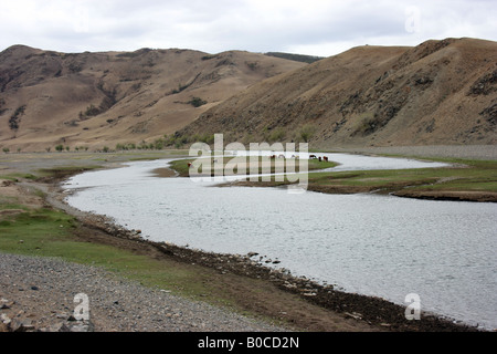 rivière, Mongolie Banque D'Images