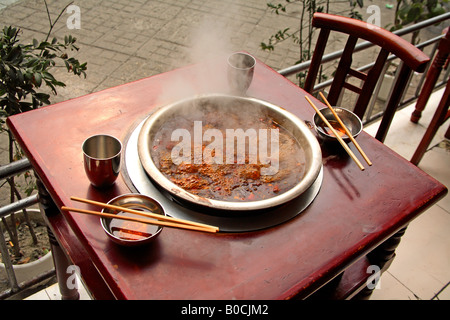 Cuisine du Sichuan traditionell Banque D'Images