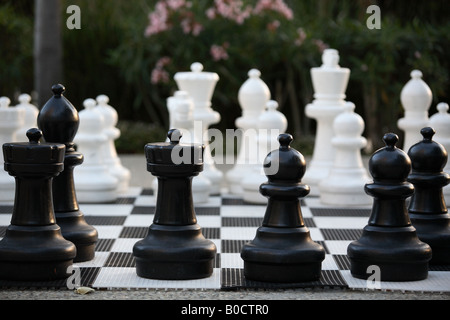 Le jeu d'échecs surdimensionné Banque D'Images