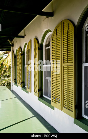 Ernest Hemingway Home and Museum de Whitehead Street dans la vieille ville de Key West en Floride USA Banque D'Images