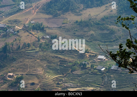 Paysage dans SAPA, Vietnam Banque D'Images