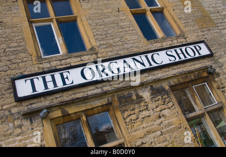 La boutique bio dans le centre de Stow on the Wold Cotswolds Gloucestershire Angleterre UK UE Banque D'Images