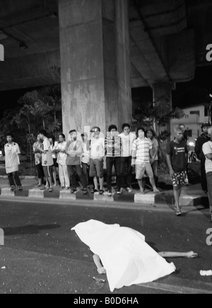 Vivre et mourir à Bangkok, la mort dans la rue Banque D'Images