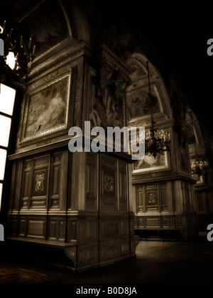 Salle de bal (salle de danse). Château de Fontainebleau (Fontainebleau). Département de Seine et Marne. La France. Banque D'Images