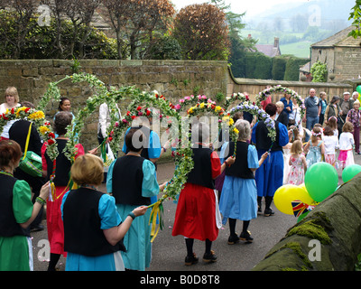 La procession à l'ashover,carnaval,derbyshire uk. Banque D'Images