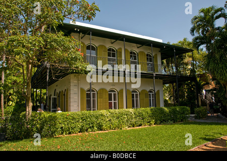 Ernest Hemingway Home and Museum de Whitehead Street dans la vieille ville de Key West en Floride USA Banque D'Images