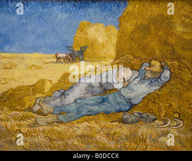 Midi Rest, la Meridienne, après millet, Vincent van Gogh, 1889, Musée d'Orsay et Galerie d'Art, Paris, France, Europe Banque D'Images