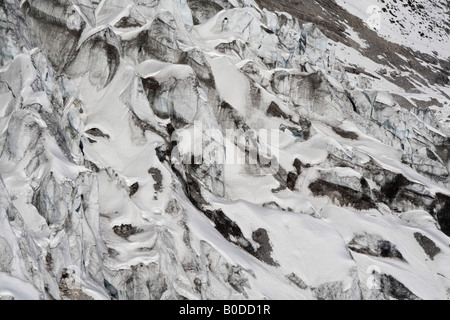 Neige au Dragon de Jade (Yulong') Snow Mountain, Lijiang, Yunnan, Chine Banque D'Images