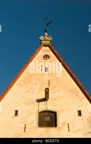 Merchants House gable Vieille Ville Tallinn Estonie Banque D'Images