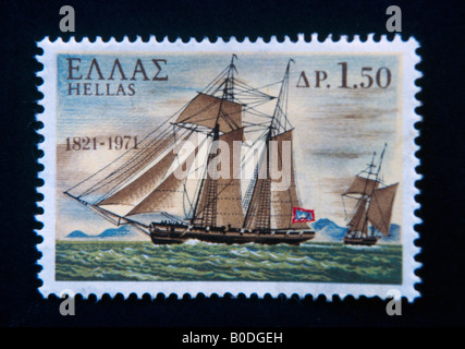 Histoire La Grèce 1821 - 1971 Stamp Banque D'Images