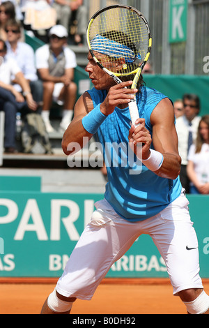 Rafael Nadal (ESP) en action, l'ATP Masters Series à Monaco Banque D'Images