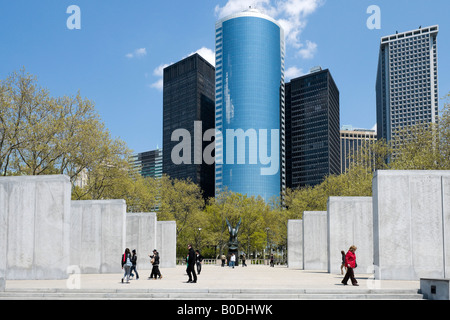 Mémorial de guerre de la côte est, Battery Park, Manhattan, New York City Banque D'Images