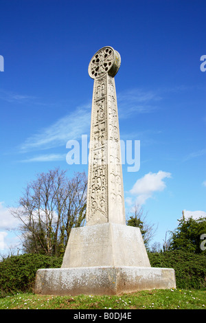 Saint Augustine's Celtic Croix de Pierre, Ramsgate, Kent, Angleterre. Banque D'Images