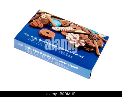 Un assortiment de biscuits au chocolat Banque D'Images